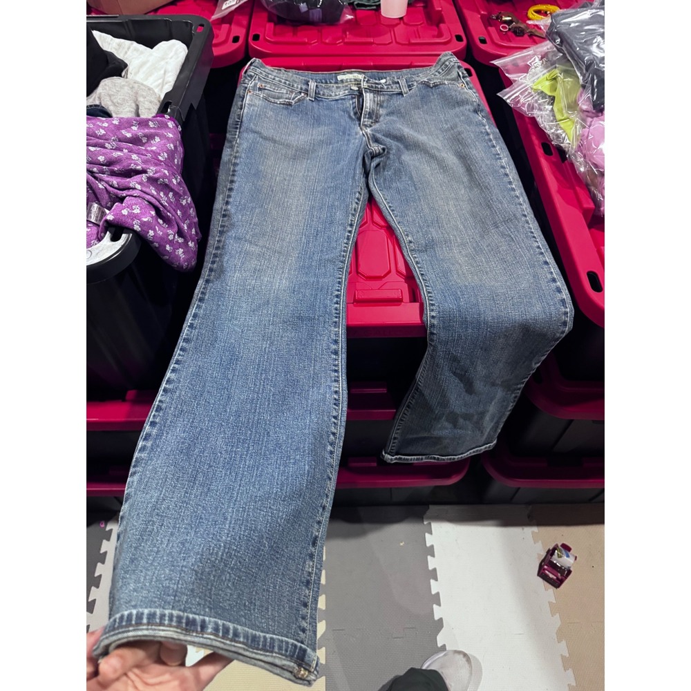 Levis 515 Boot Cut Jeans Womens 14L Medium Wash Blue Stretch Denim 4V12